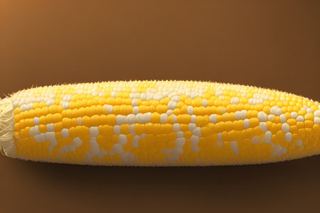 3d rendering illustration of corn or maize, using generative aiの素材