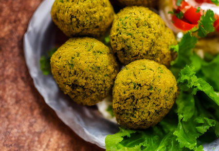 Illustration of falafel, using generative aiの素材