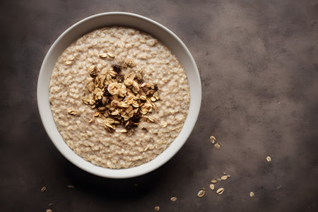 Illustration of oatmeal porridge, using generative aiの素材