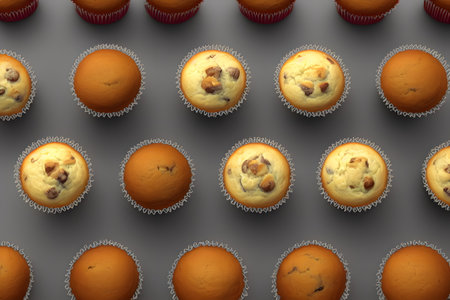 3d rendering illustration of muffins, using generative aiの素材