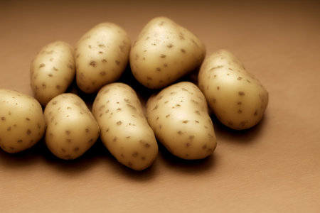 Realistic illustration of raw potatoes, using Generative AI.の素材