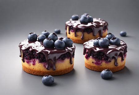 3D small Blueberry Pastriesの素材