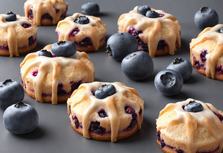 3D small Blueberry Pastriesの素材