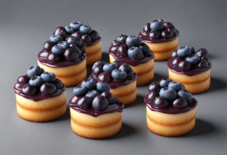 3D small Blueberry Pastriesの素材