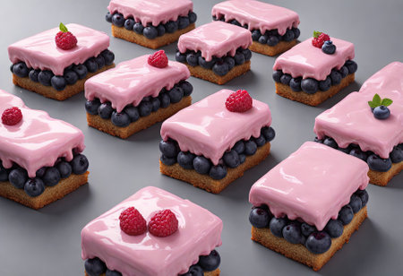 3D small Blueberry Pastriesの素材