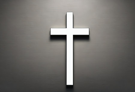 Christian Cross on an isolated backgroundの素材