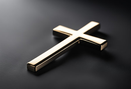 Christian Cross on an isolated backgroundの素材