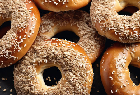Freshly Baked Sesame Bagelの素材