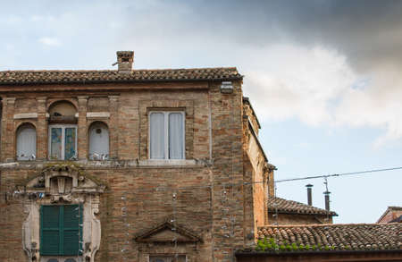 Historic house in Macerata, Italyの写真素材