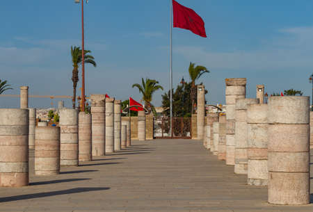 Incomplete mosque at the Hassan Tower (Rabat, Morocco)のeditorial素材