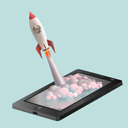 illustration, phone, vector