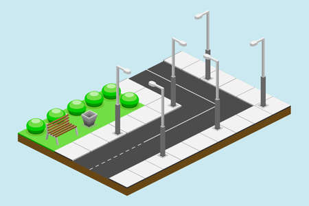 3d, isometric, roadのイラスト素材