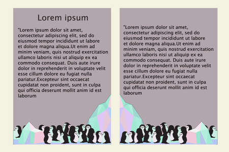 booklet penguins iceのイラスト素材