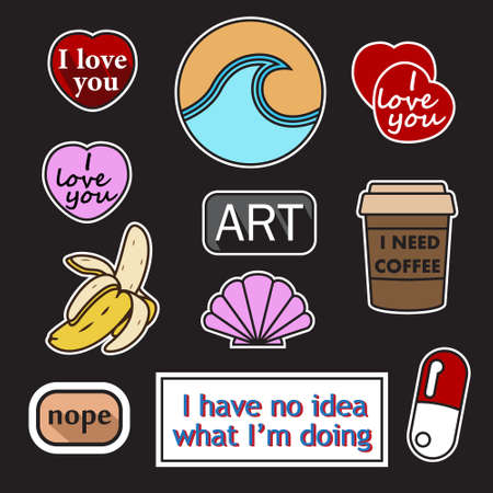 applique for T-shirt Print. vector illustrationのイラスト素材