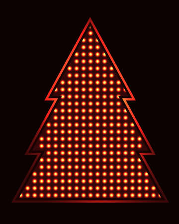 vector illustration of a tree. light bulbsのイラスト素材