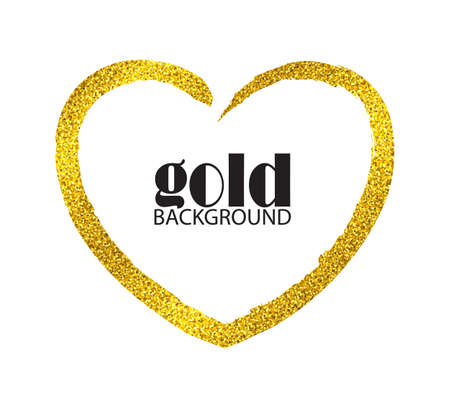 golden heart frame. background for cover, golden effectのイラスト素材