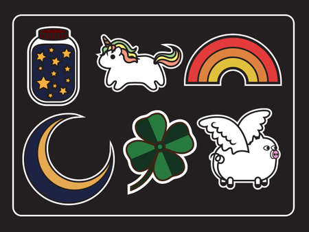 applique for T-shirt Print. vector illustrationのイラスト素材