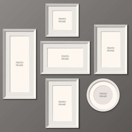 belie frame, passe-partout. Combination of different framesのイラスト素材