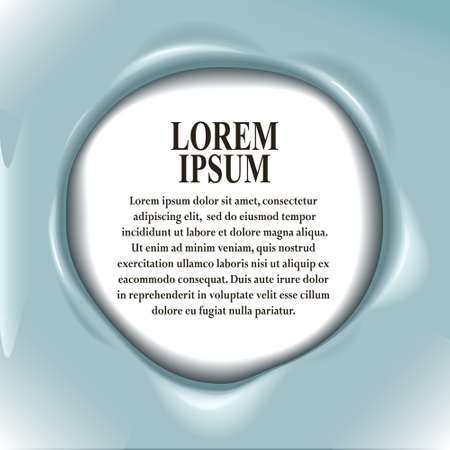 Liquid round frame for advertising. Background, coverのイラスト素材