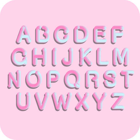 3d set of letters, alphabet,のイラスト素材