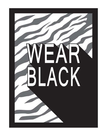 Zebra, black, wear black, nimal Cover, advertising, background. Geometric halftone gradients. Slogan for T-shirt and apparels graphic vector Print.のイラスト素材