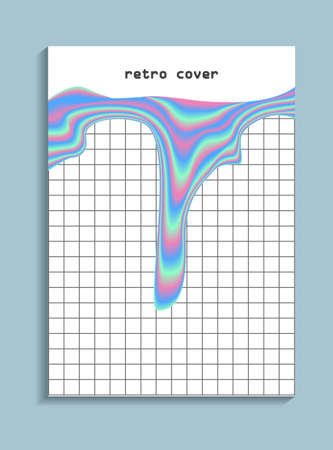 Abstract background. Modern style trends 80. . Bright holographic backgrounds. Liquid color cover, Digital glitchのイラスト素材