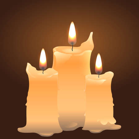 illustration, candles, glowing 3dのイラスト素材
