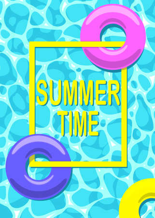 Vector background, pool, Color Circles Pool Tube. Structure of waterのイラスト素材