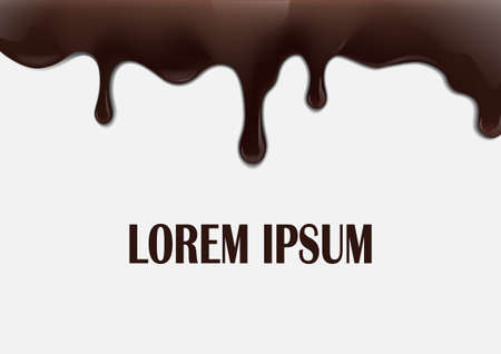 Chocolate flow. Background, cover for advertisingのイラスト素材