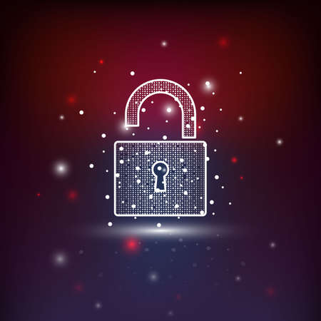Technology security lock With Keyhole on background. open castle. copyright riskのイラスト素材