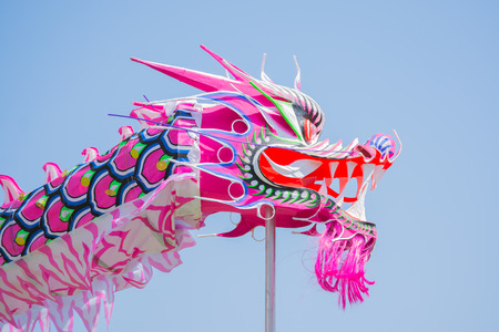 Los Angeles, California, USA - March 21, 2015 - Chinese dragon at the Norooz Festival and Persian Parade new year celebration.のeditorial素材