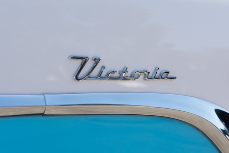 Van Nuys, CA - USA - September 20, 2015:  Ford Crown Victoria Emblem on display at The 4th Annual Galpin Car Show.のeditorial素材