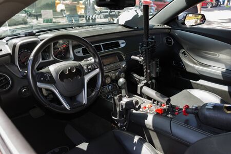 Pomona, USA - March 12, 2016: Chevrolet Camaro Batmobile during 3rd Annual Street Machine and Muscle Car Nationalsのeditorial素材