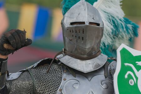 Irwindale, CA - USA - May 07, 2016: Actor as medieval knight during The 54th Annual Renaissance Pleasure Faire.のeditorial素材