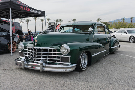 Irwindale, USA - March 4, 2017: Vingate Cadillac on display during 742 Race Wars at the Irwindale Speedway.のeditorial素材