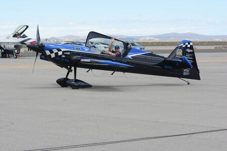 Lancaster, USA - March 25, 2017: Rob Holland is taxiing an a MXS-RH during Los Angeles County Air...