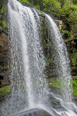 Dry Falls surrounded with summer greenery.の写真素材