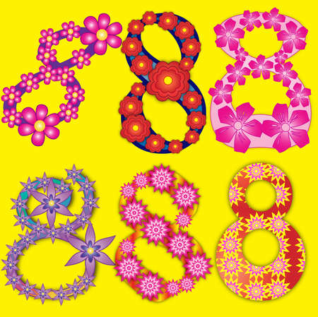 march 8のイラスト素材