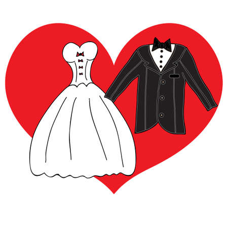 wedding setのイラスト素材