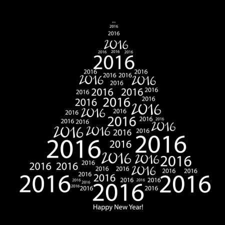 tree New Year 2016のイラスト素材