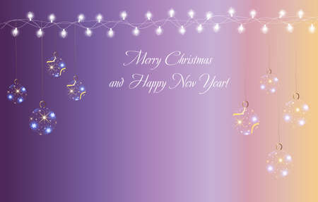 Christmas and New Year cardのイラスト素材