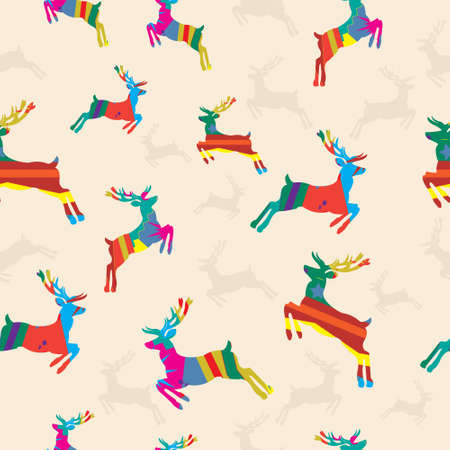 Deer seamless textureのイラスト素材