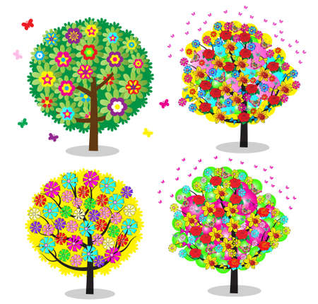 Trees setのイラスト素材