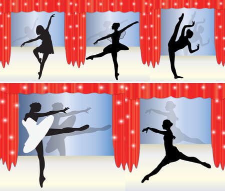 ballerina setのイラスト素材