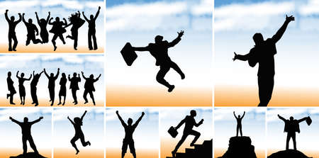 Successful people setのイラスト素材