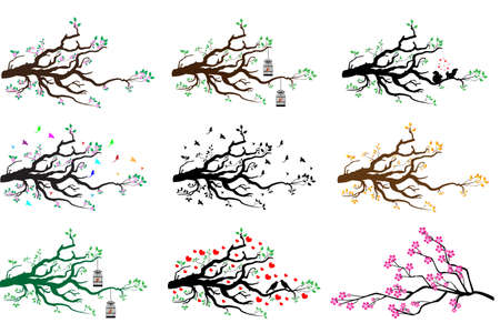branches setのイラスト素材