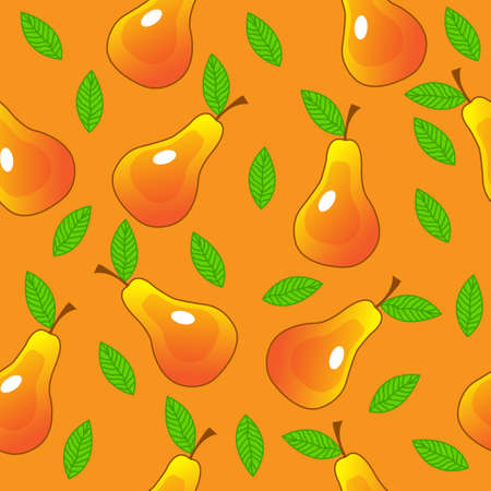 Pear seamless patternのイラスト素材