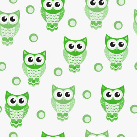 owl baby seamless textureのイラスト素材
