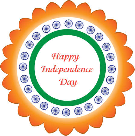 Happy India Independence Day. 5 July Independence Day greeting card India. Vector illustrationのイラスト素材