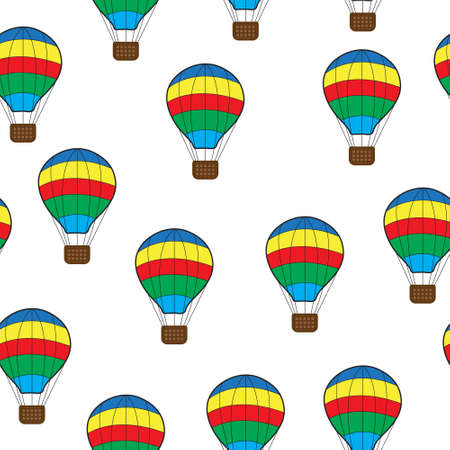 Air Balloon seamless texture, balloon background, wallpaper. Vector illustrationのイラスト素材